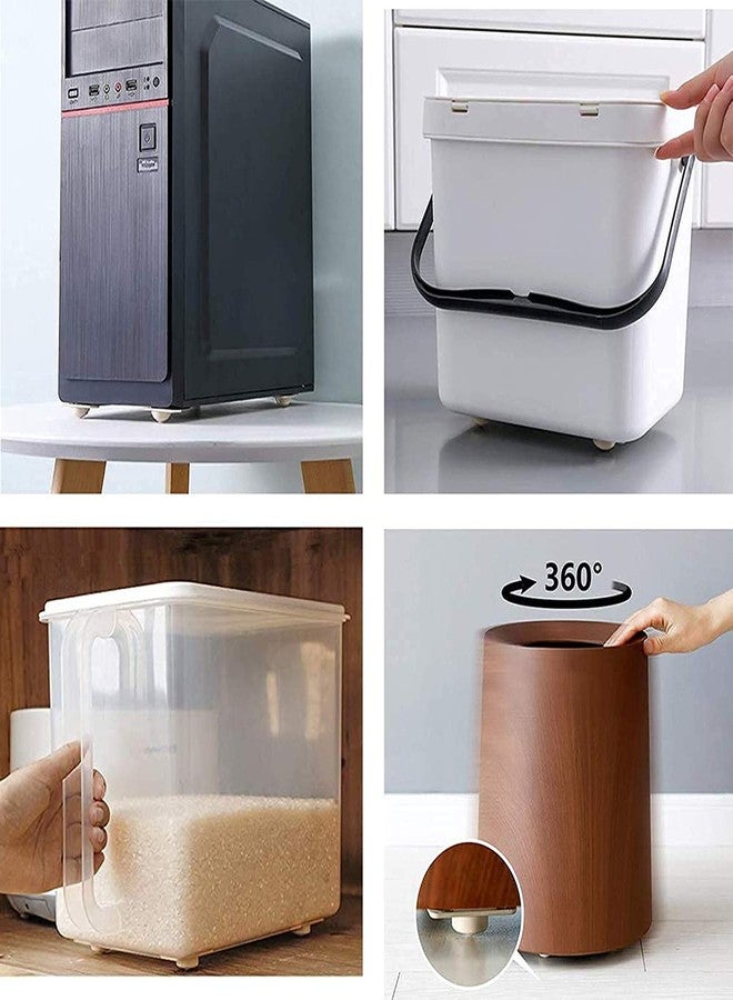 Perfect Pricee 8 Pc Self Adhesive 360 Degree Mini Swivel Casters Wheels, Universal Wheels at the Bottom of the Storage Box, Trash Can, Baby Toys Car, Cloth Bin, Container, Cabinet, Furniture - Image 2